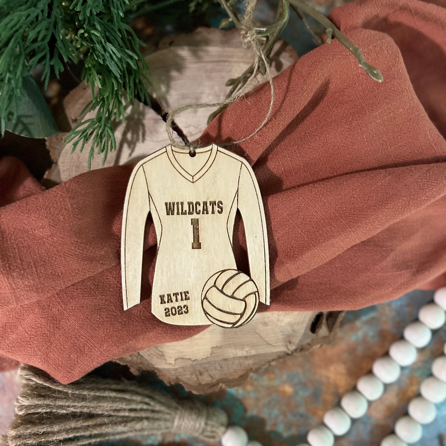 Volleyball Personalized Christmas Ornaments