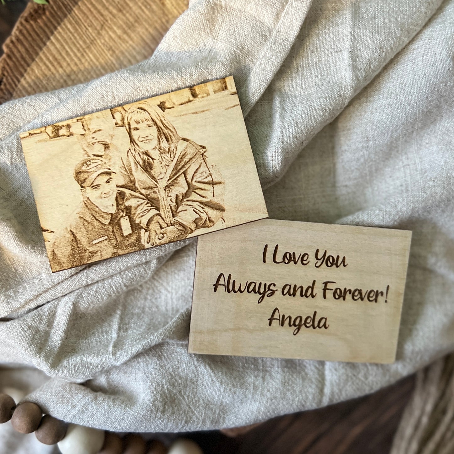 Engraved Picture Wallet Size