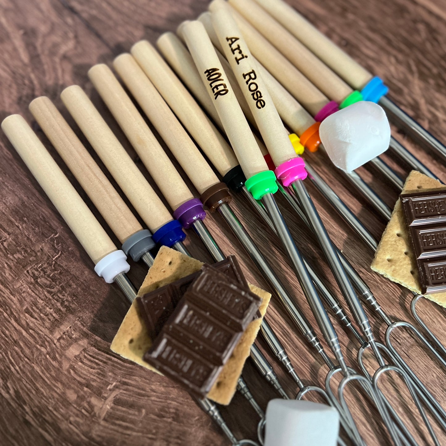 Personalized Marshmallow Roasting Sticks