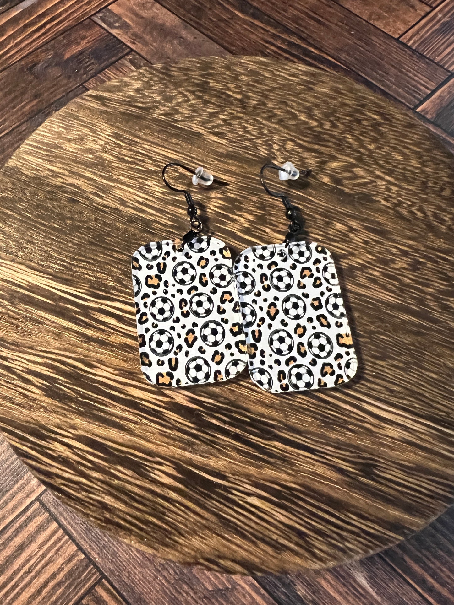 Soccer Acrylic Cheetah Print