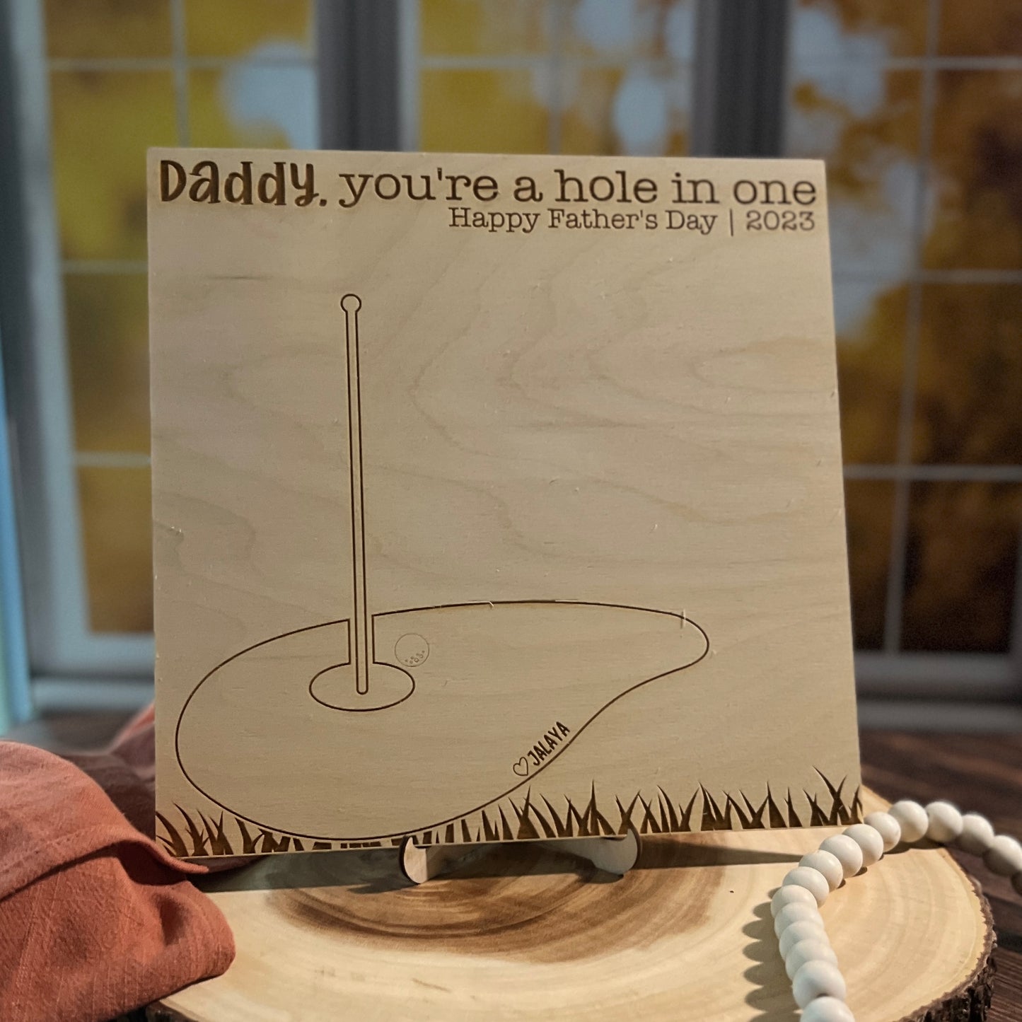 Golf Fathers Day Handprint Sign