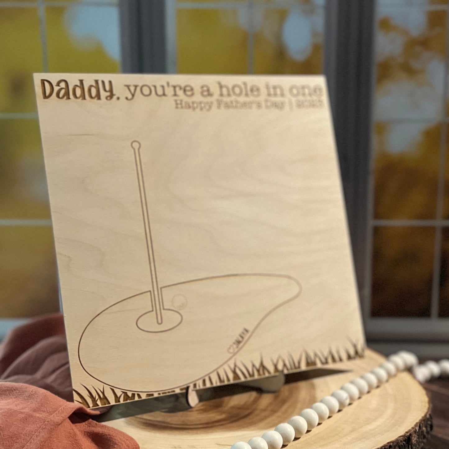 Golf Fathers Day Handprint Sign