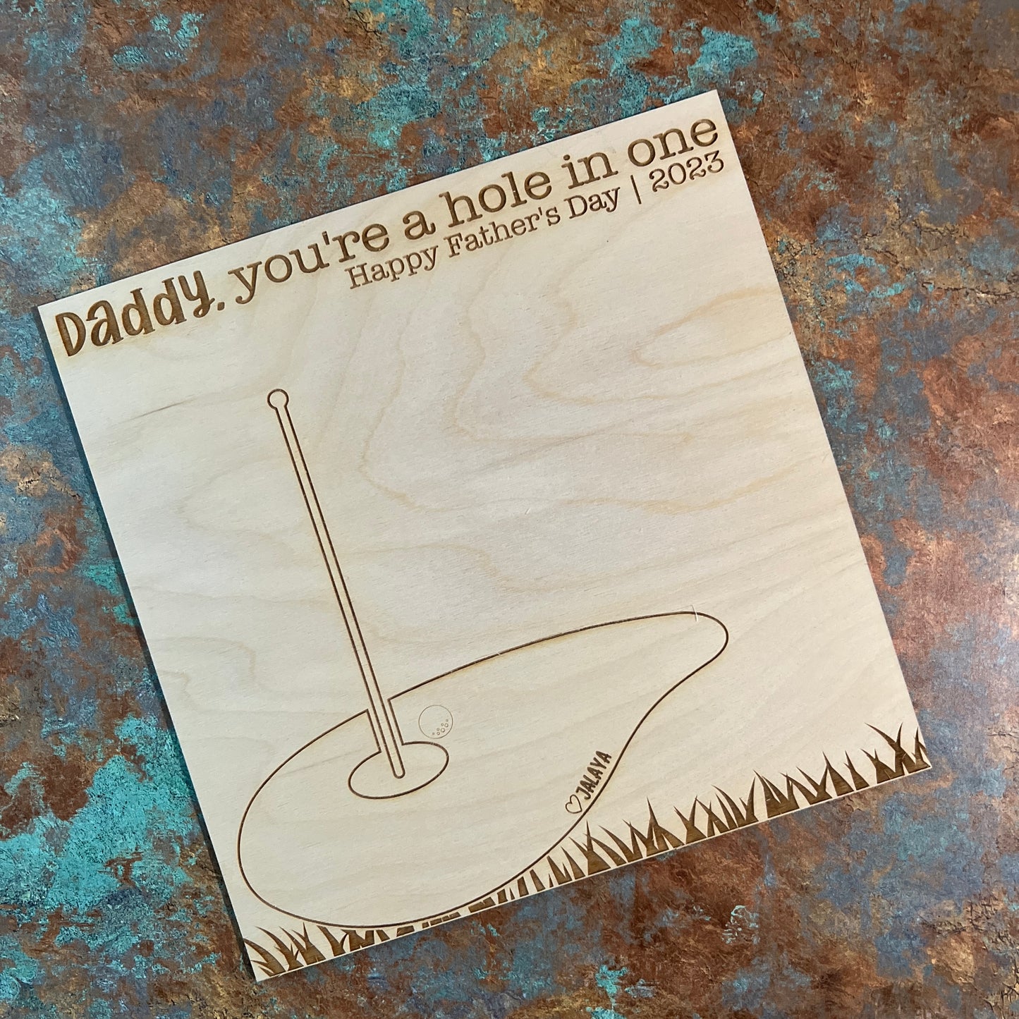 Golf Fathers Day Handprint Sign