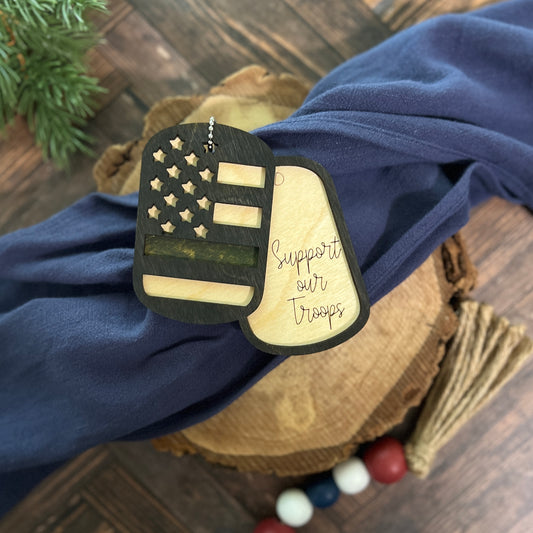 Military Dog Tag Ornaments