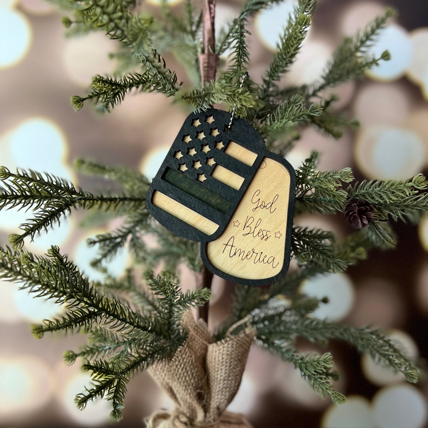 Military Dog Tag Ornaments