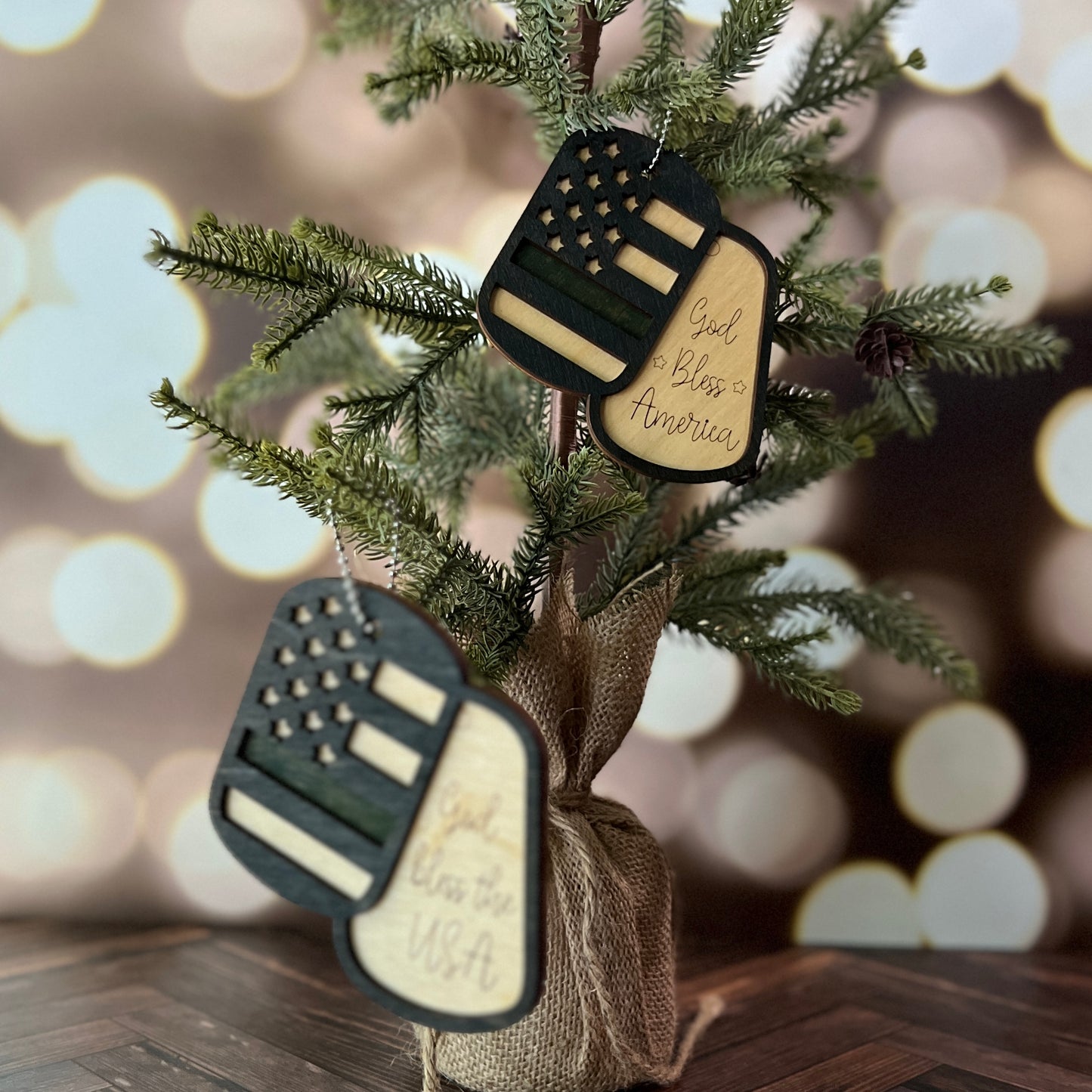 Military Dog Tag Ornaments