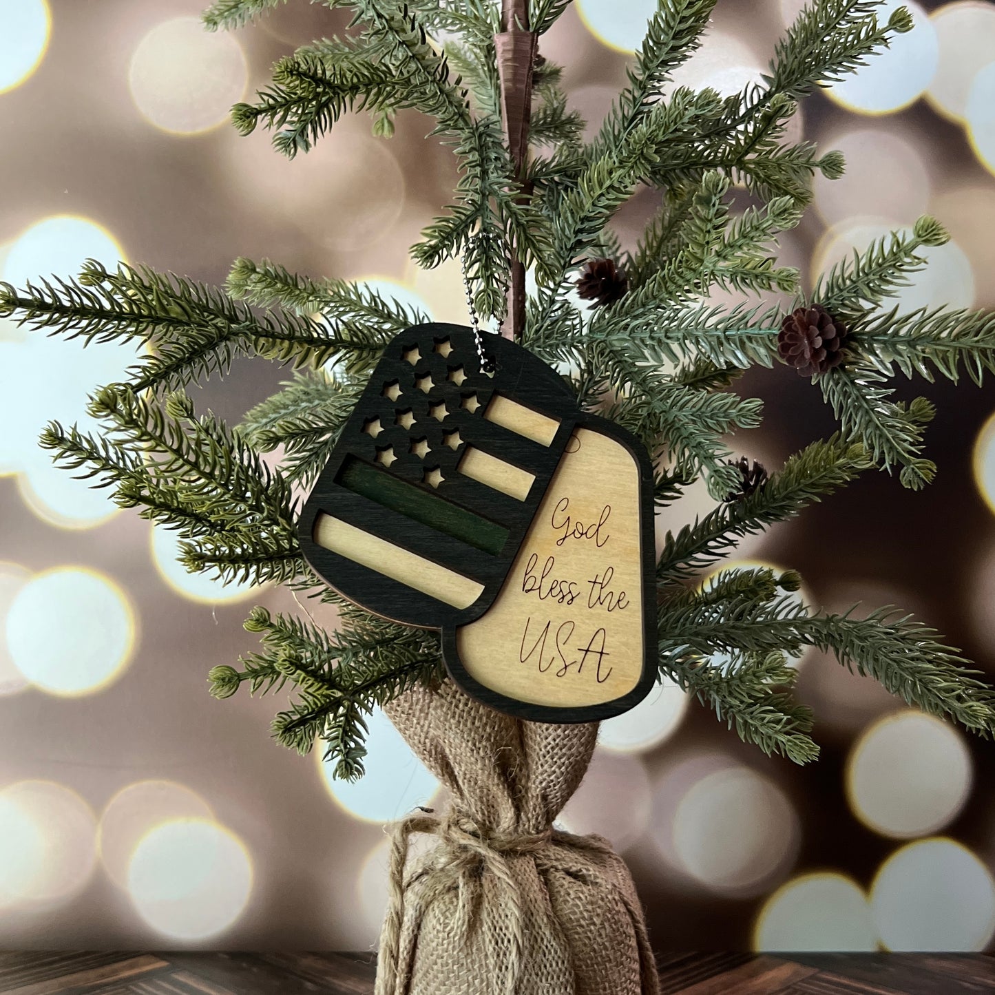 Military Dog Tag Ornaments