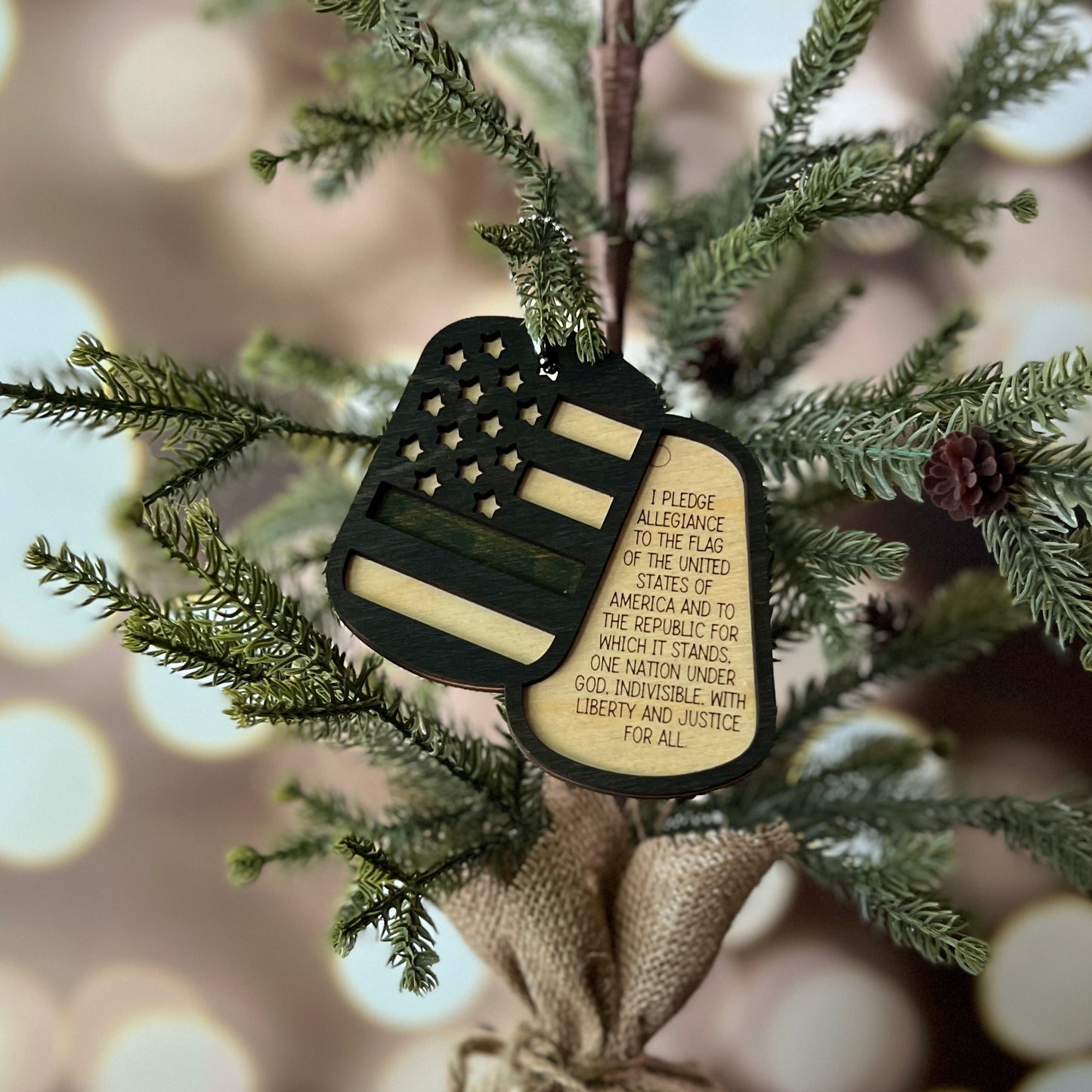 Military Dog Tag Ornaments