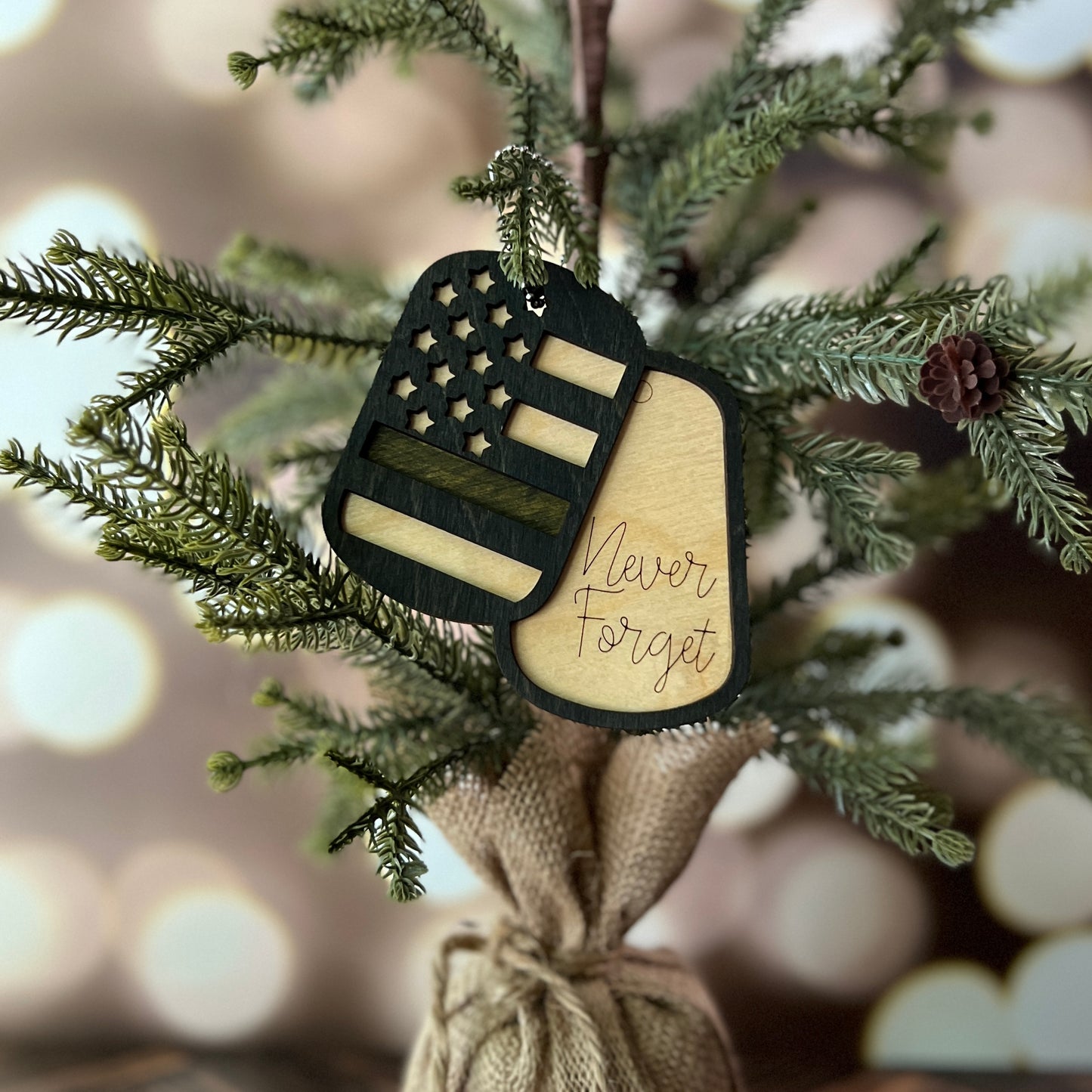 Military Dog Tag Ornaments