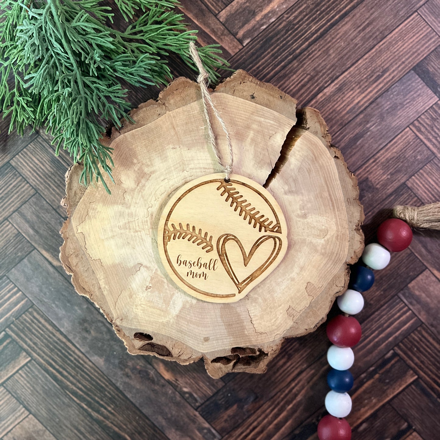 Baseball Mom Christmas Ornament