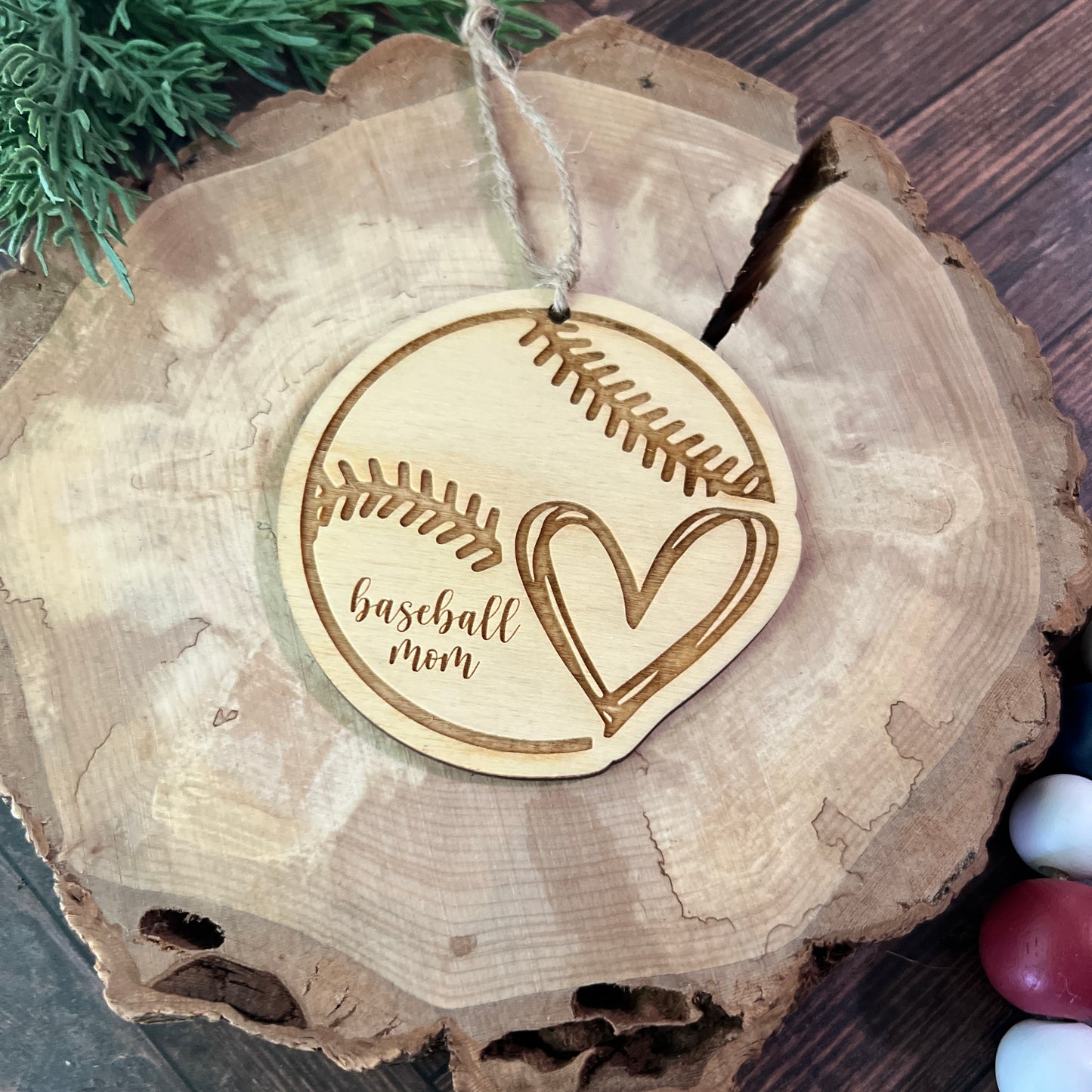 Baseball Mom Christmas Ornament