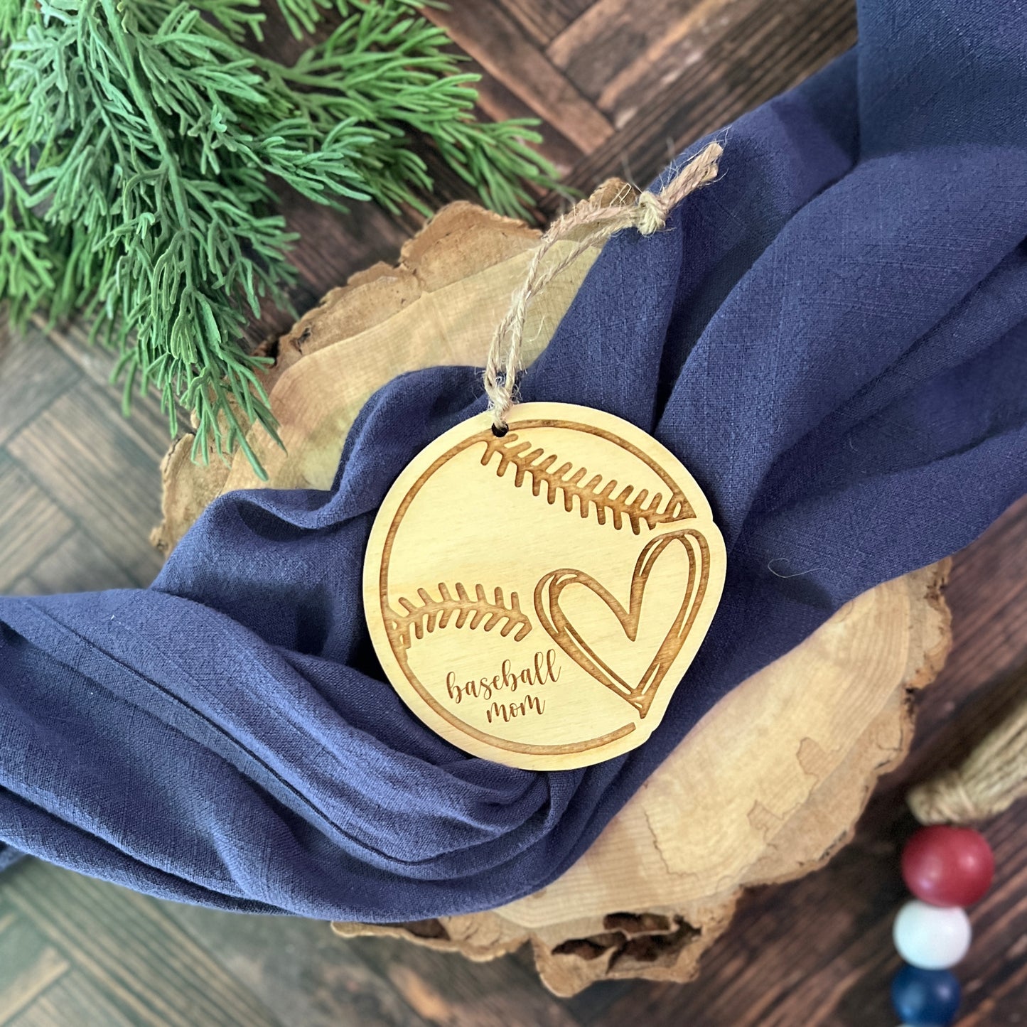 Baseball Mom Christmas Ornament