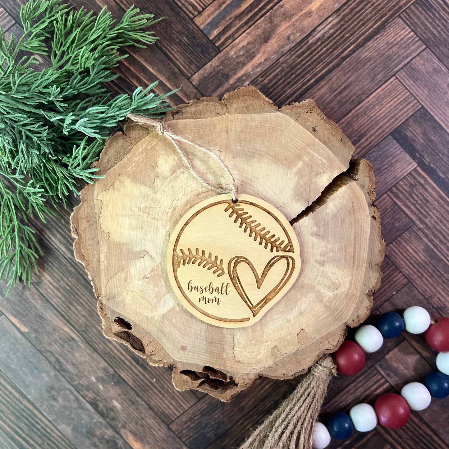 Baseball Mom Christmas Ornament