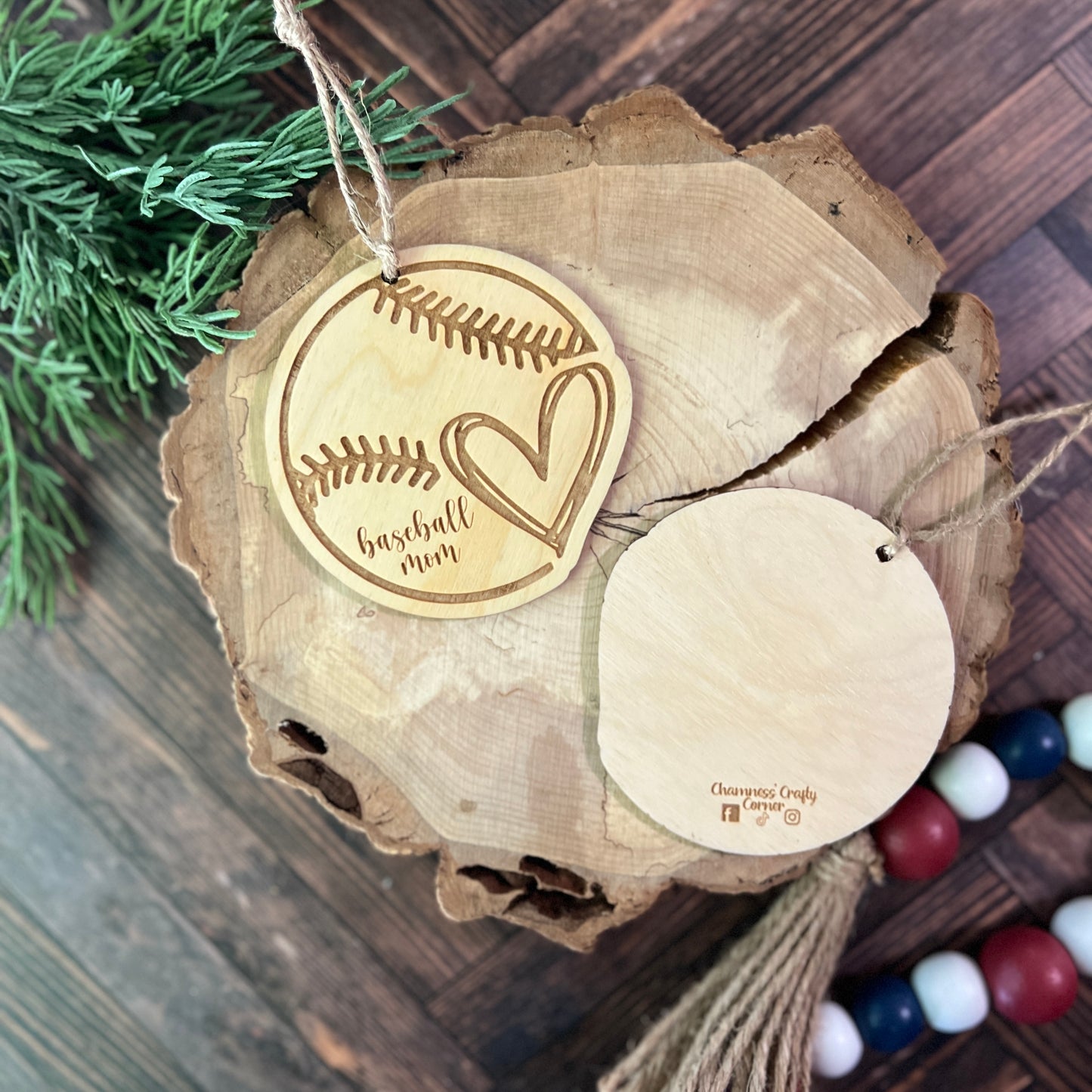 Baseball Mom Christmas Ornament