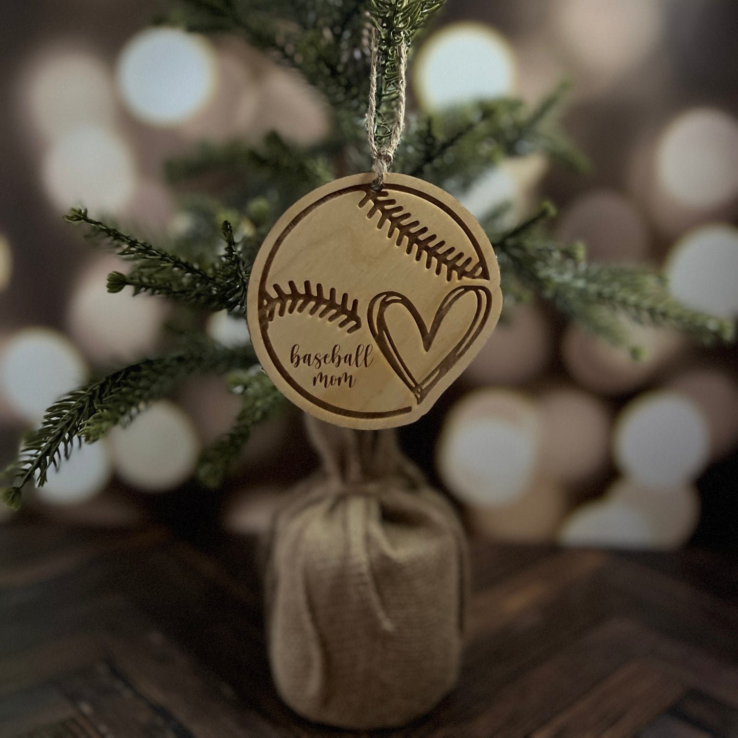 Baseball Mom Christmas Ornament