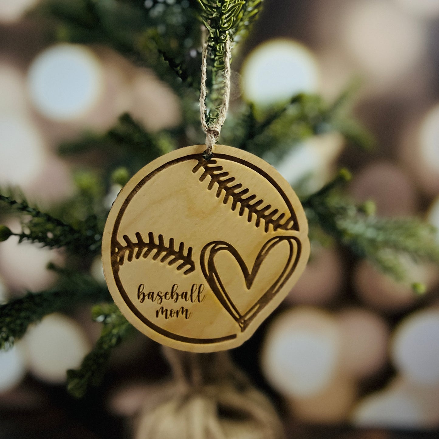 Baseball Mom Christmas Ornament