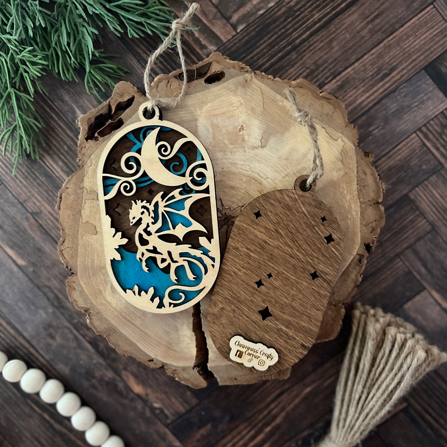 Dragon Oval Ornament