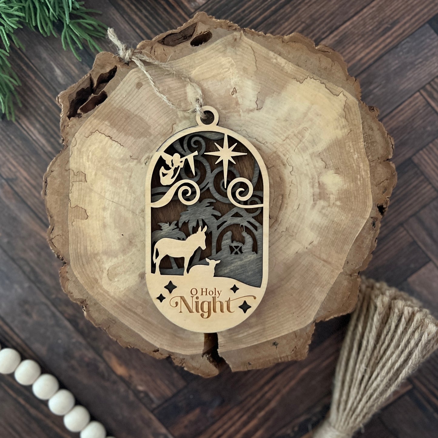 Nativity Oval Ornament