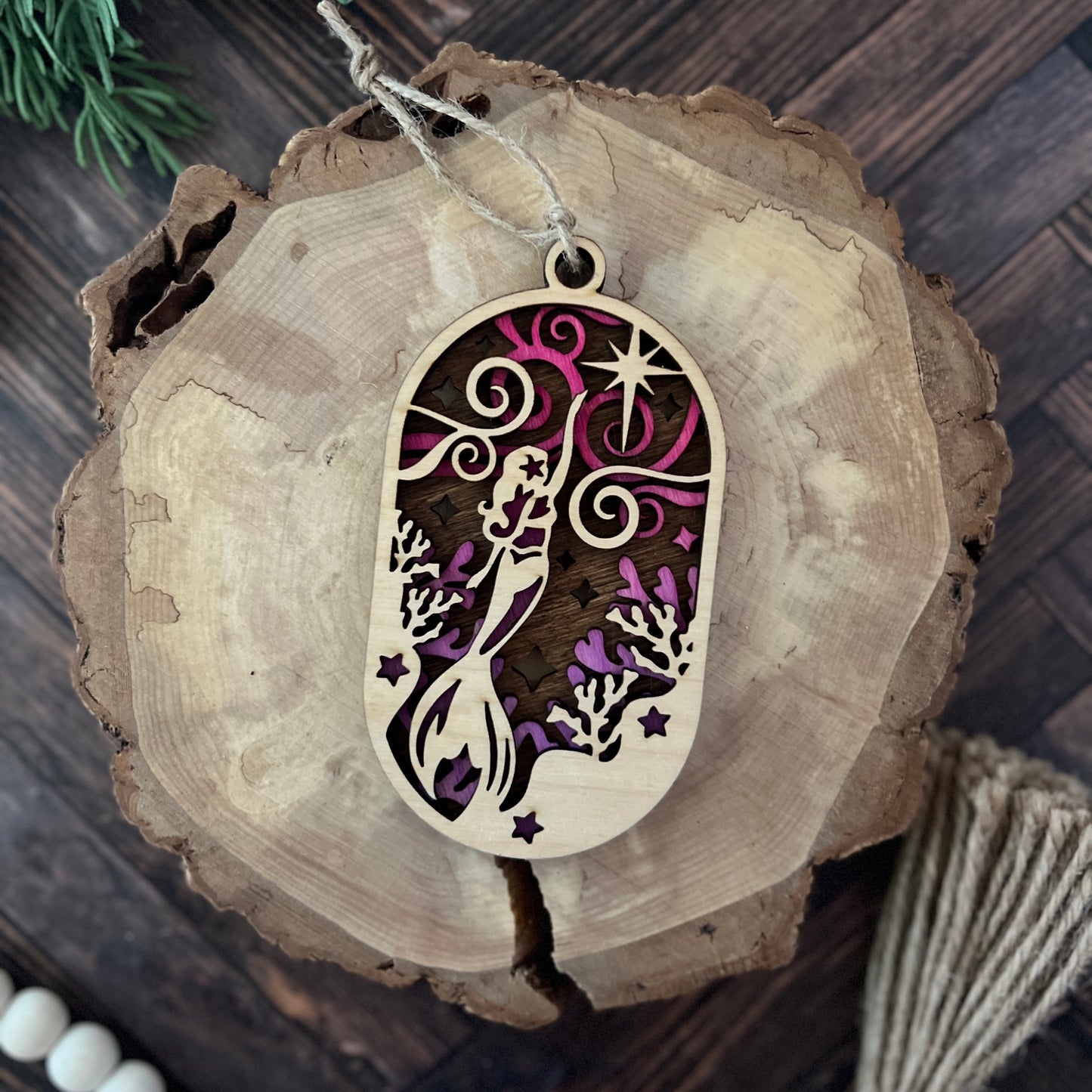 Mermaid Oval Ornament