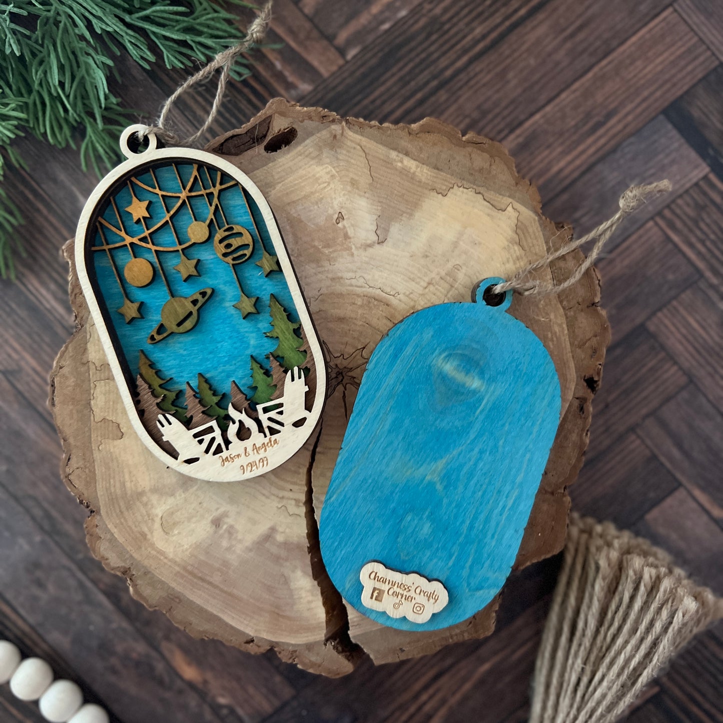 Under the Stars Woodland Oval  Ornament