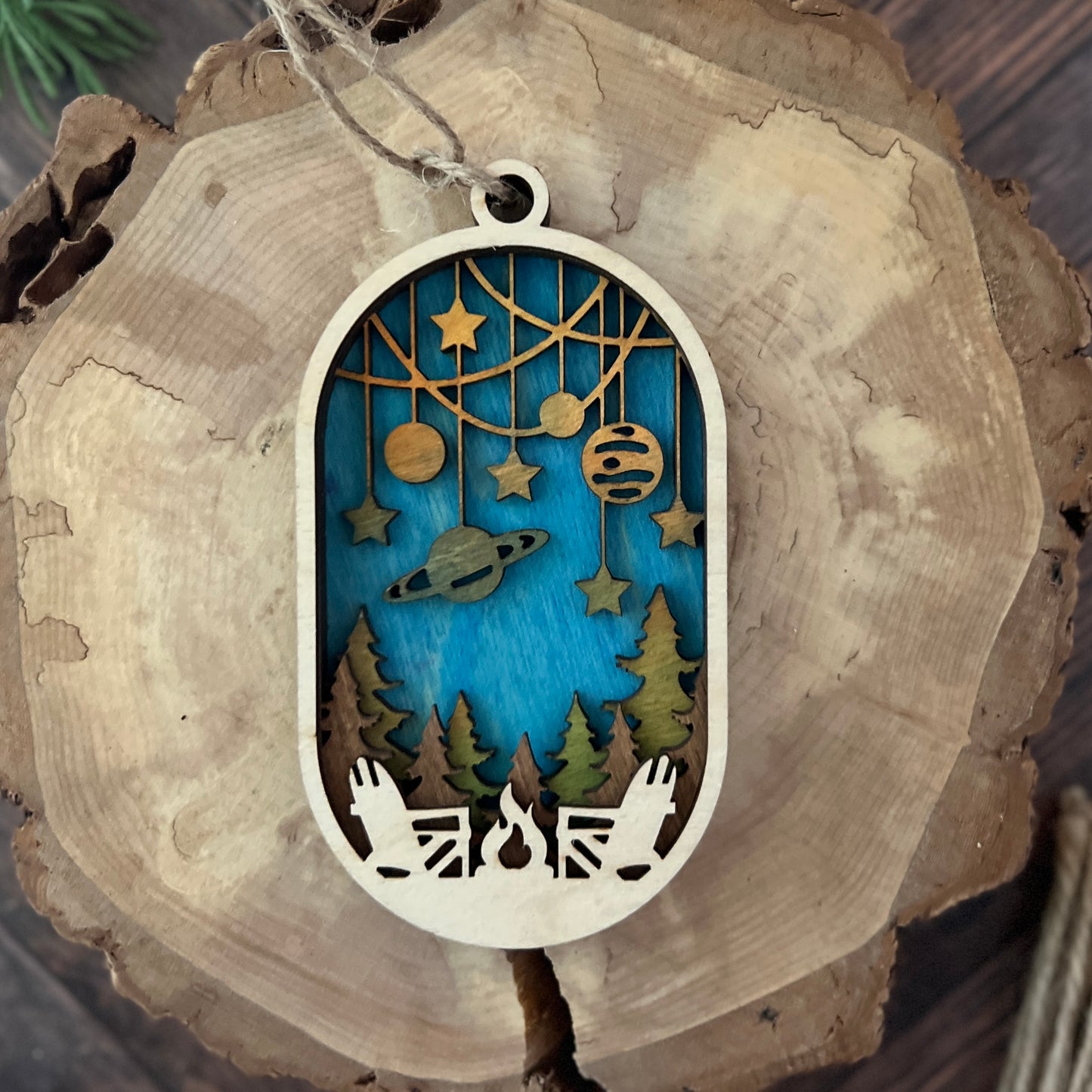 Under the Stars Woodland Oval  Ornament