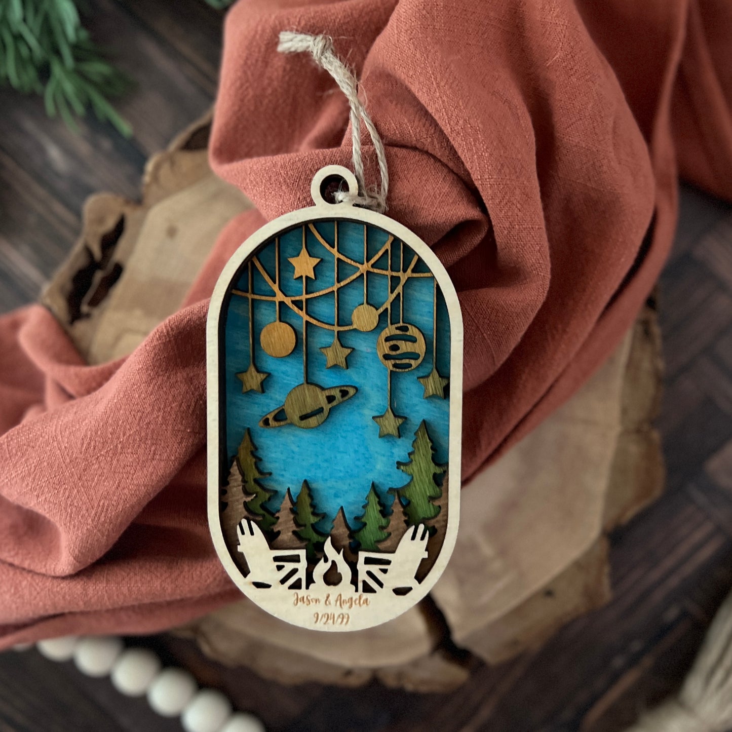 Under the Stars Woodland Oval  Ornament