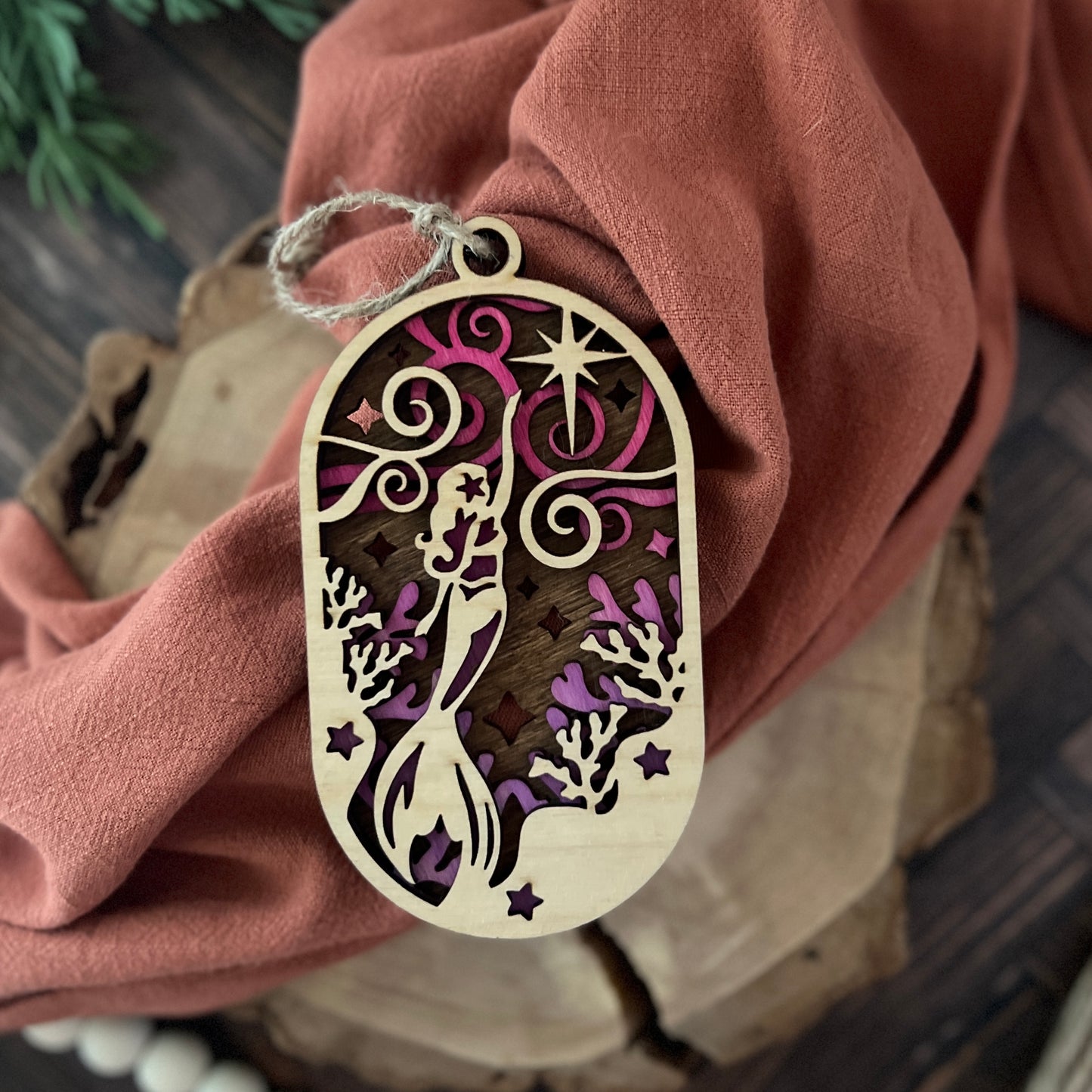 Mermaid Oval Ornament