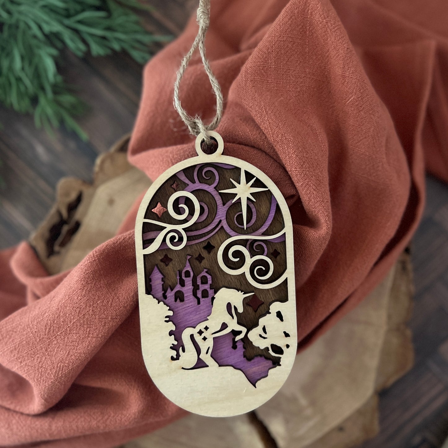 Unicorn Oval Ornament