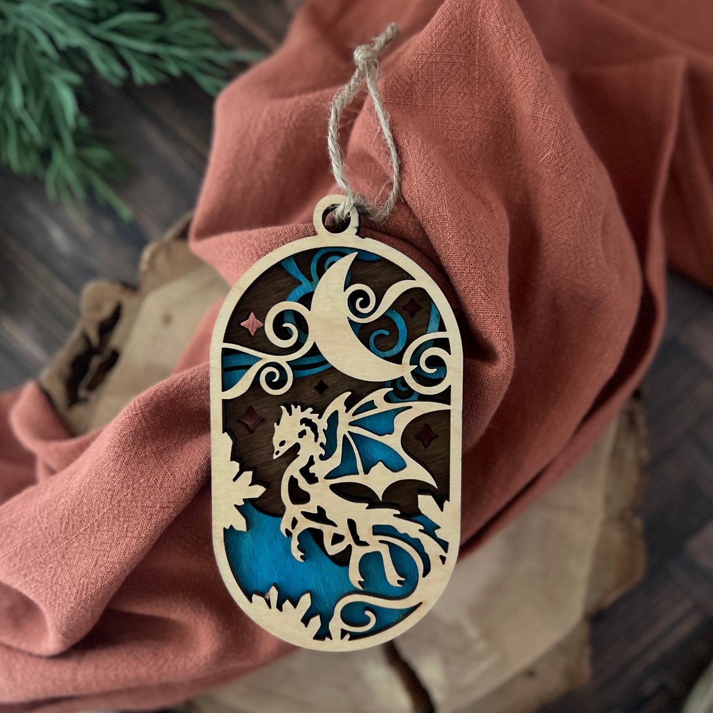 Dragon Oval Ornament