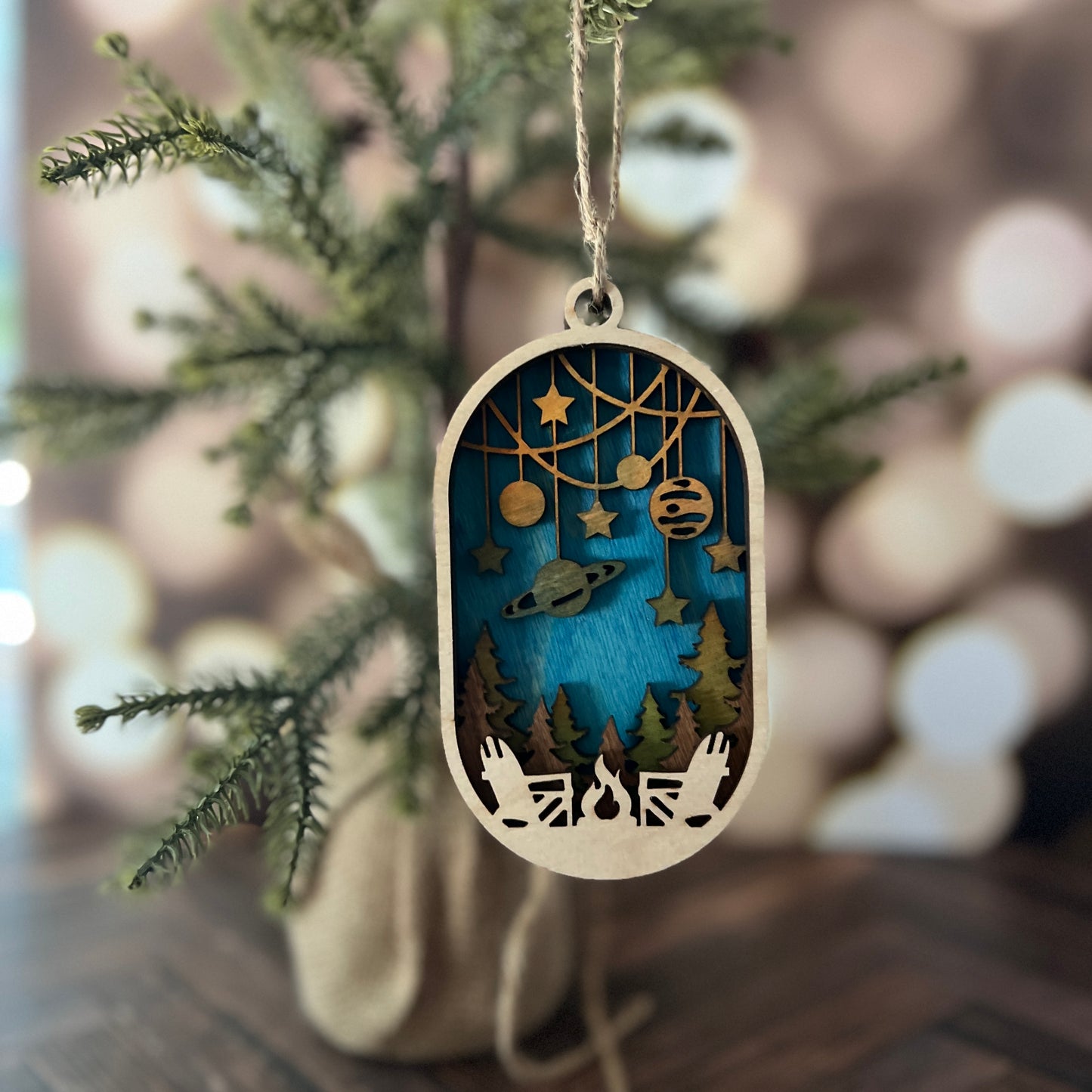 Under the Stars Woodland Oval  Ornament