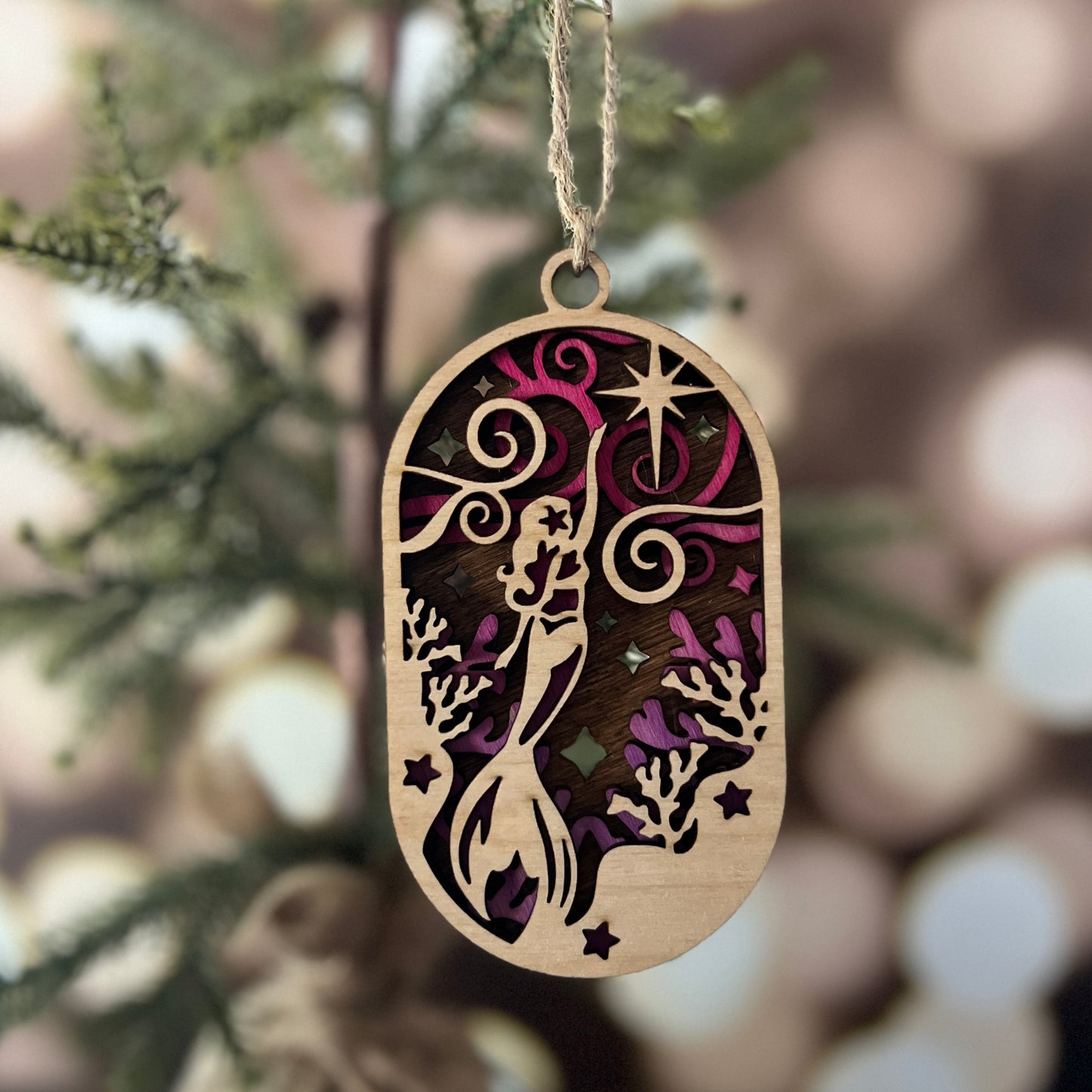 Mermaid Oval Ornament