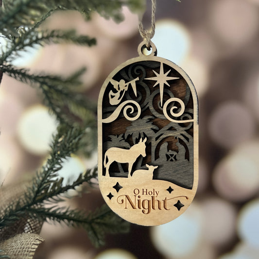 Nativity Oval Ornament