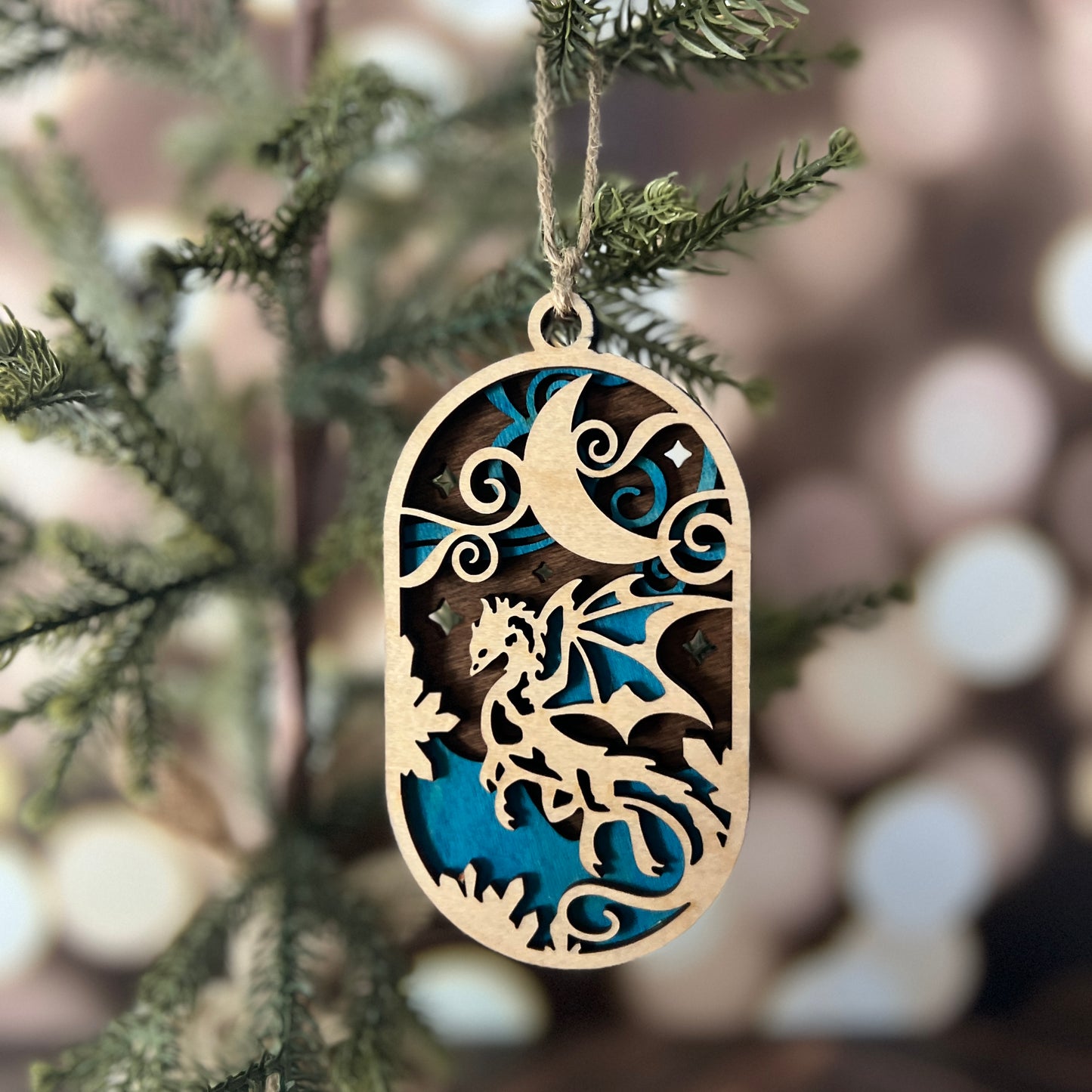 Dragon Oval Ornament