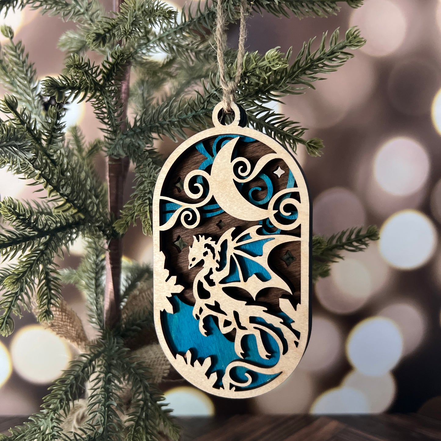 Dragon Oval Ornament