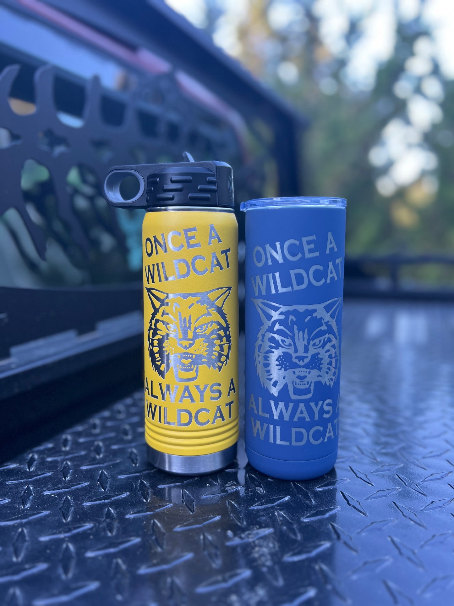 Once a Wildcat Always a Wildcat Laser Engraved Tumbler