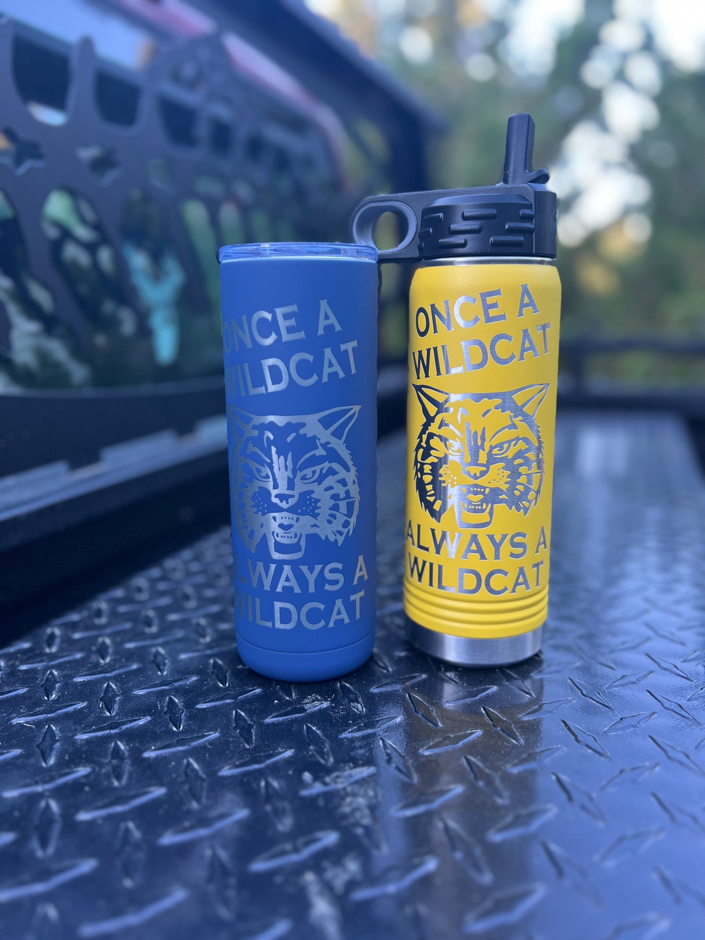 Once a Wildcat Always a Wildcat Laser Engraved Tumbler