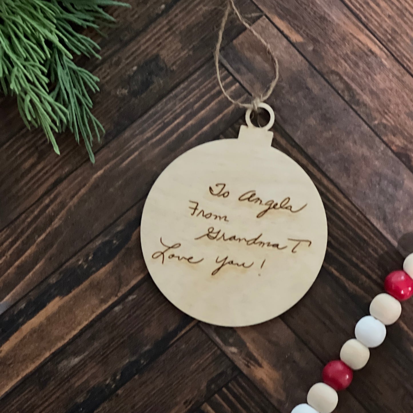 Your Loved Ones Handwritten Ornament