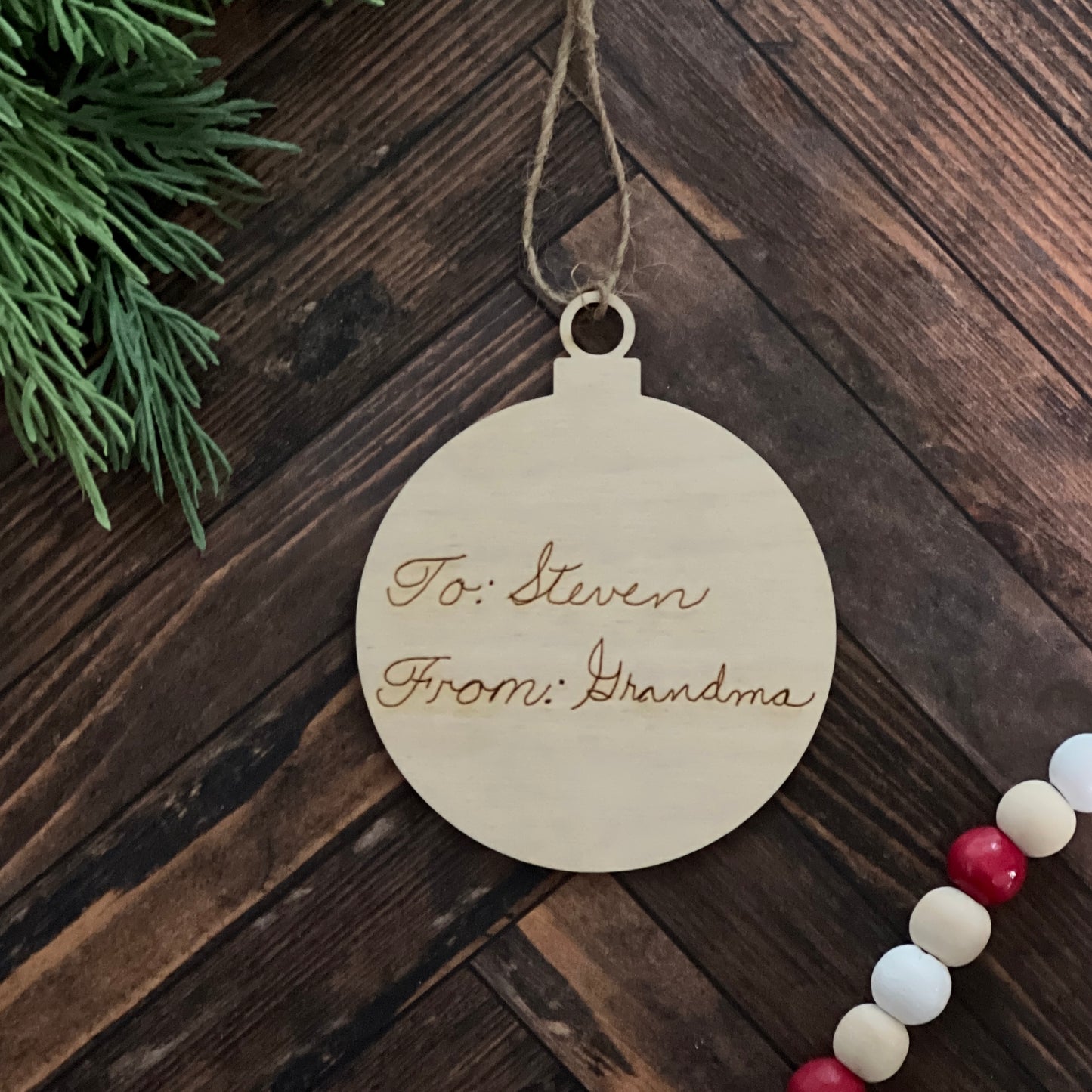 Your Loved Ones Handwritten Ornament