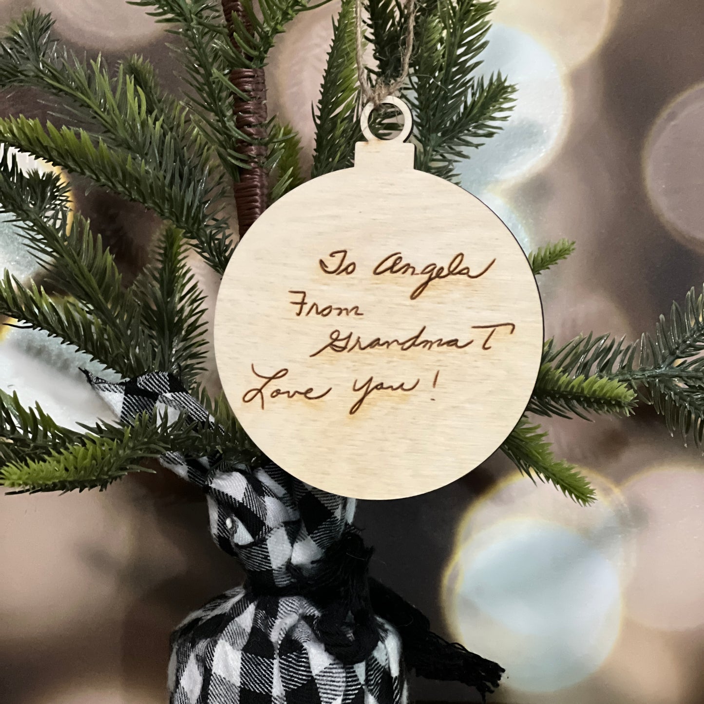 Your Loved Ones Handwritten Ornament