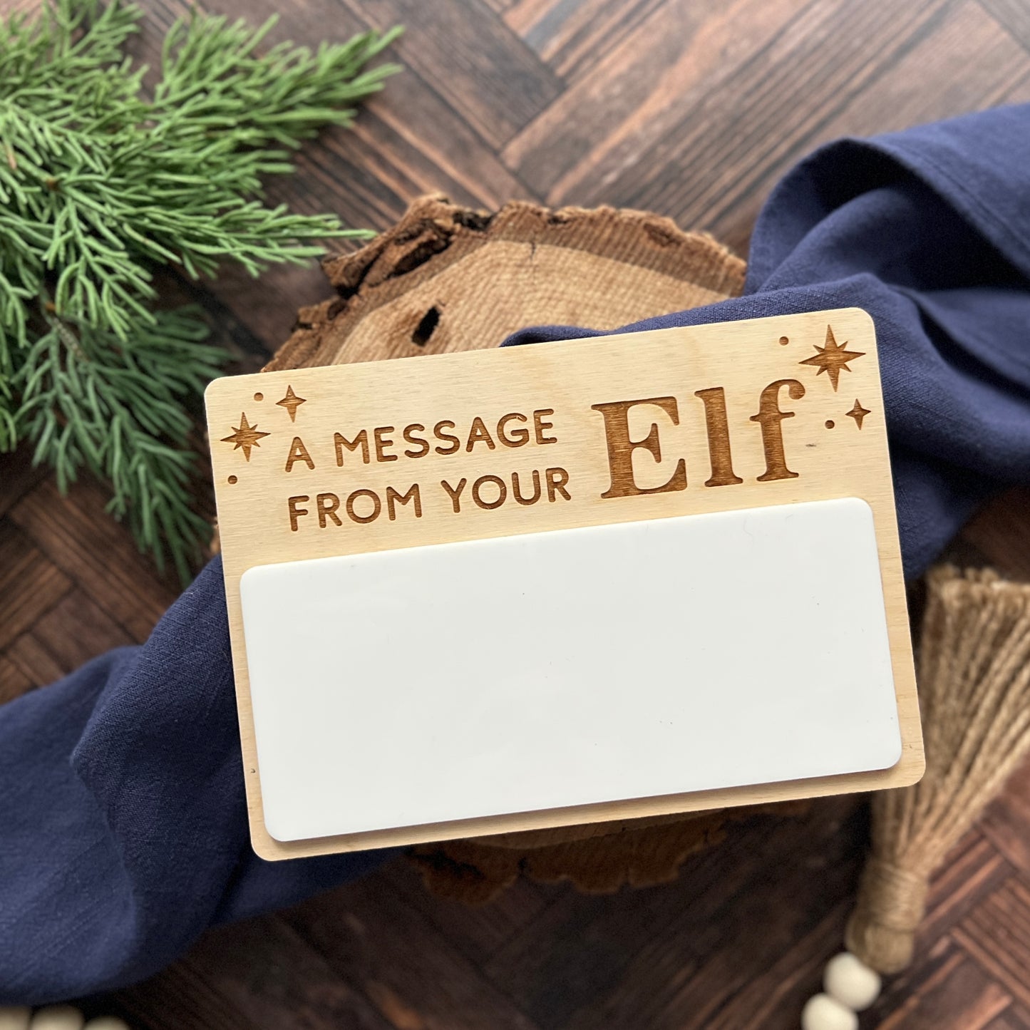 Elf Dry Erase Christmas Message Board