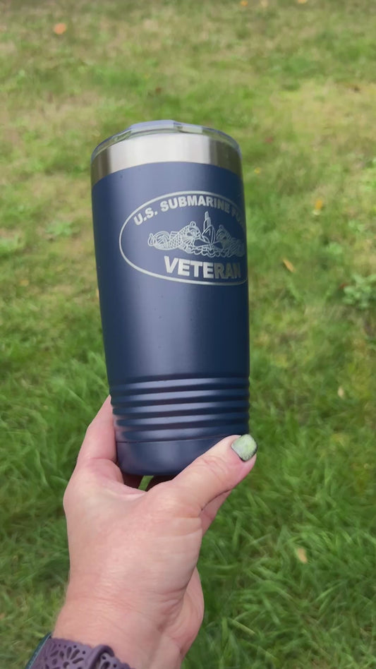 U.S. Submarine Force Veteran Travel Coffee Tumbler