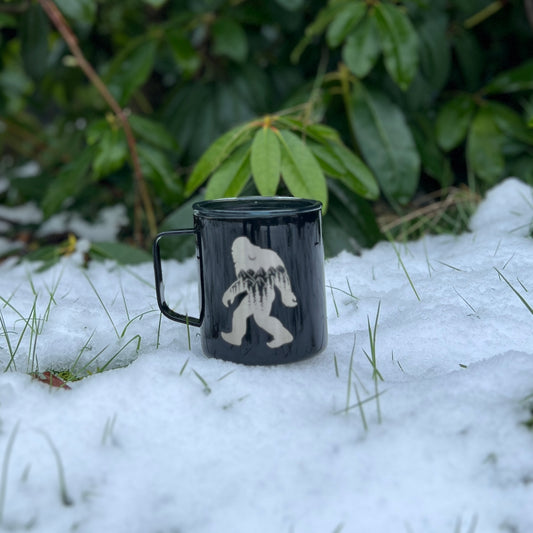 Laser Engraved Bigfoot Travel Coffee Mug