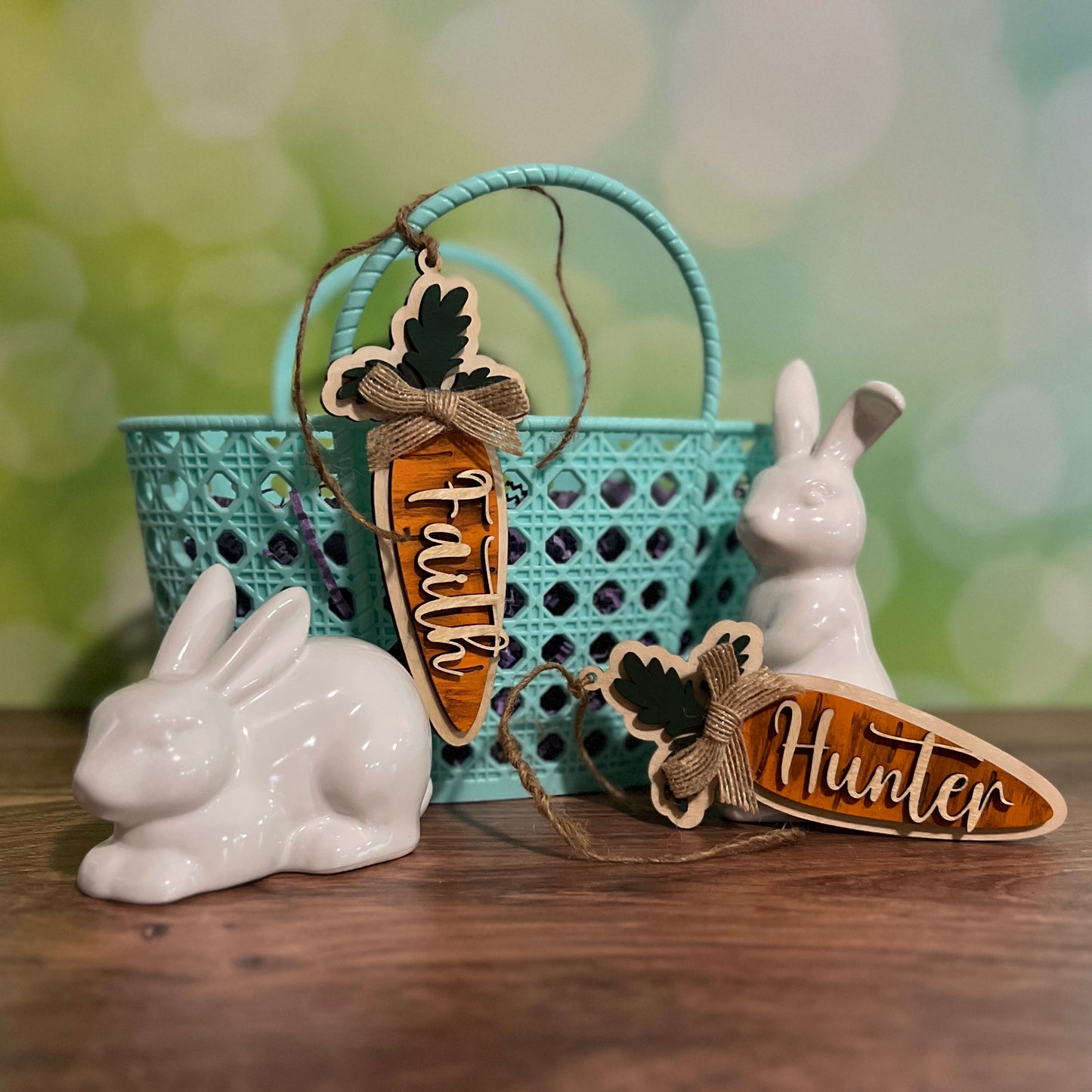 Personalized Easter Carrot Basket Tag