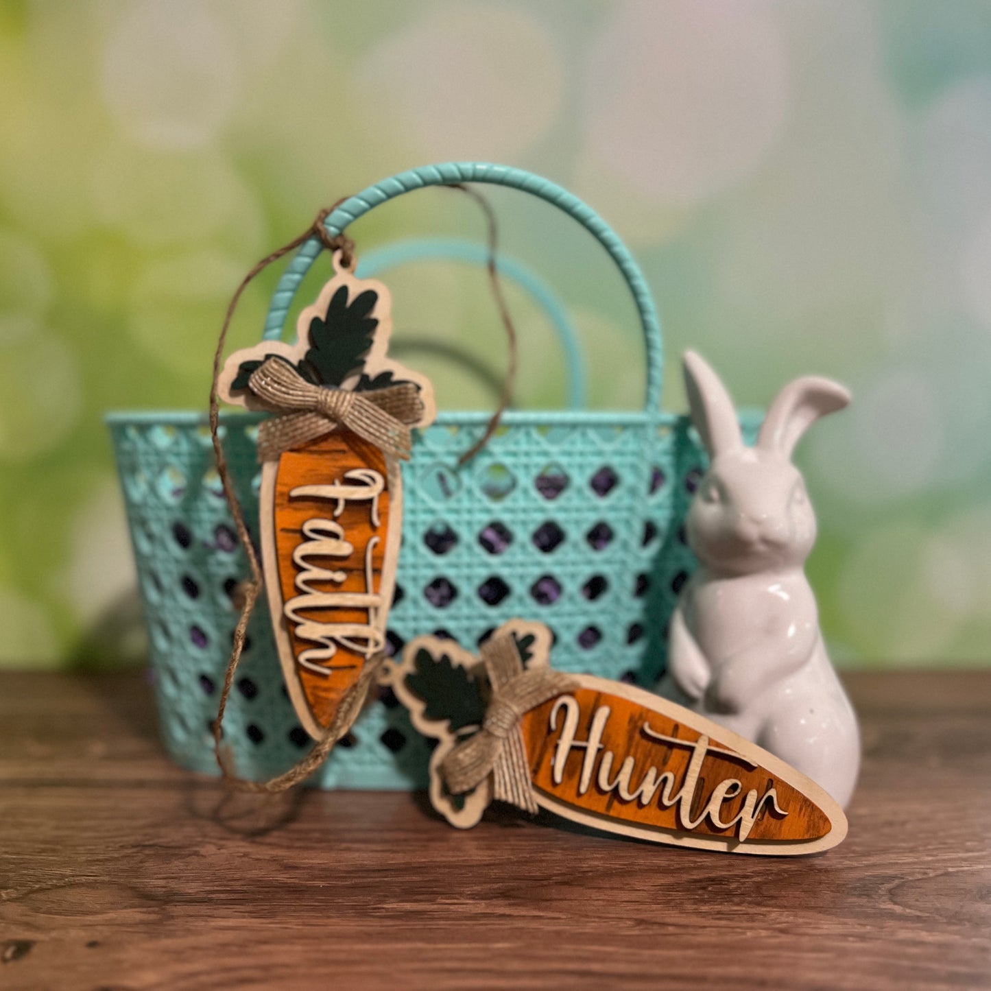 Personalized Easter Carrot Basket Tag