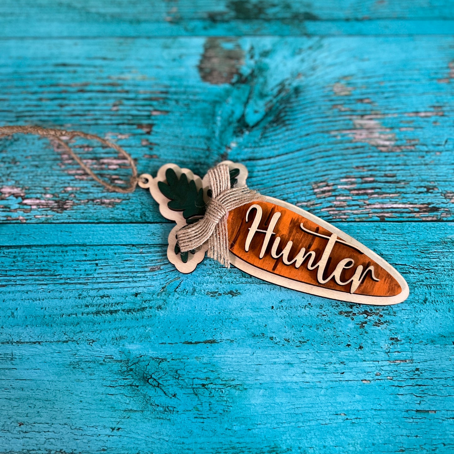 Personalized Easter Carrot Basket Tag