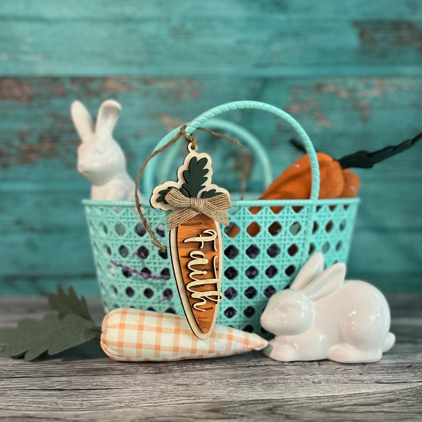 Personalized Easter Carrot Basket Tag