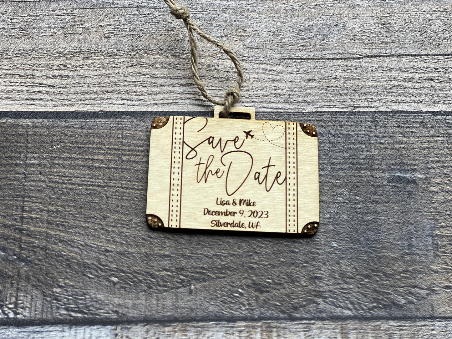 Jar Save The Date Wedding Invitation Mini Ornaments