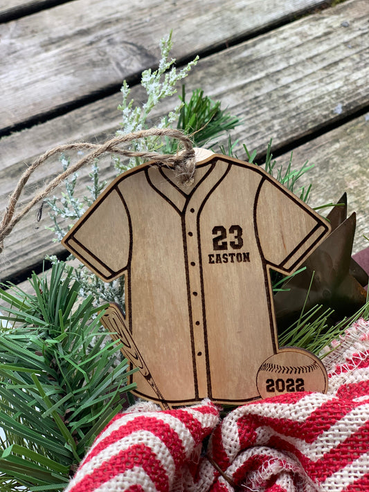 Baseball Jersey Personalized Ornament