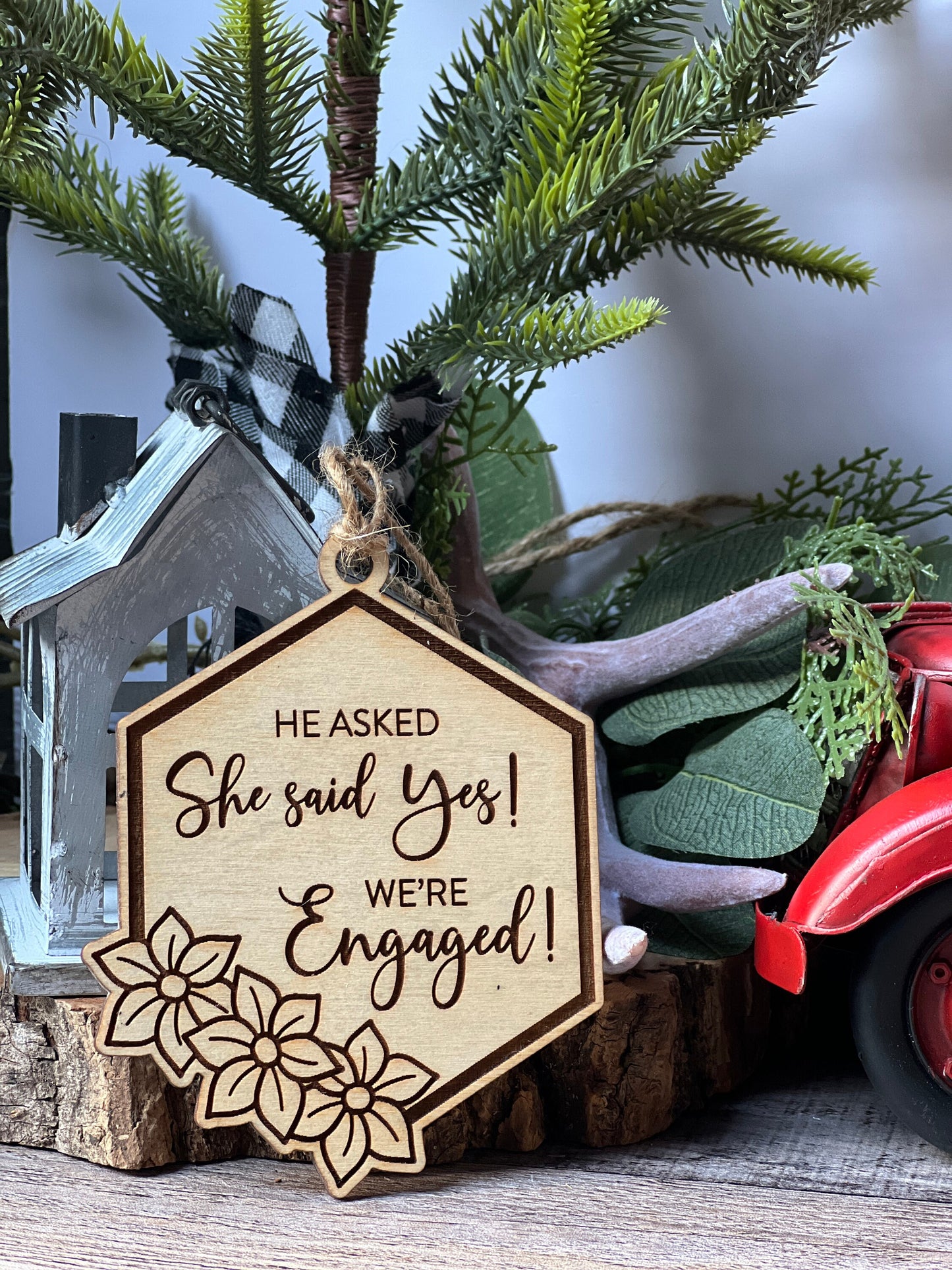 Engagement Christmas Ornament