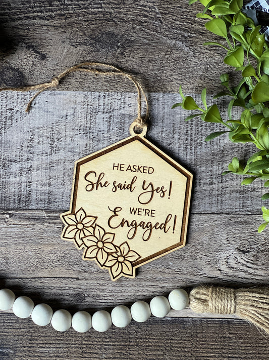 Engagement Christmas Ornament